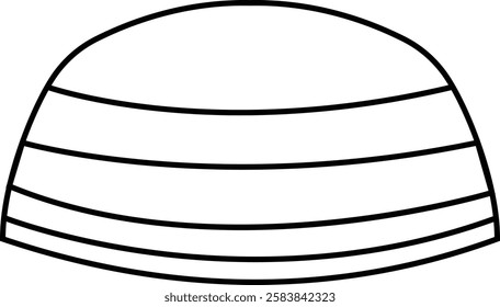 simple outline muslim cap icon illustration design