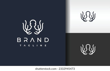 the simple outline octopus logo