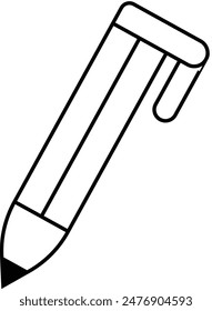 simple outline pen back to school icon