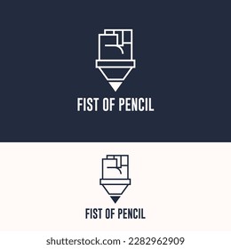 simple outline pencil logo template