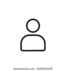 Simple Outline Person Profile Icon User Sign Interface Symbol