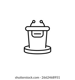 Simple Outline Of A Podium Perfect For Presentations And Speeches