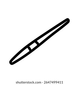 Simples Contorno Pontilhado Pinças Instrumento de Beleza Ferramenta Ilustração isolada