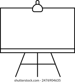 simple outline presentation back to school icon