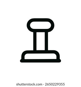 Contorno Simples Pino Pino Pino Pino Aviso Placa Ferramenta Ícone Símbolo