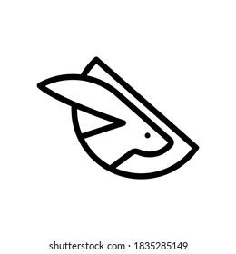 simple outline rabbit logo, bunny logo