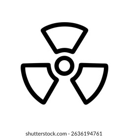 Simple Outline Radiation Symbol Warning Hazard Sign Icon Design Element