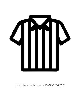 Simple Outline Referee Jersey Shirt Design Graphic Symbol Icon
