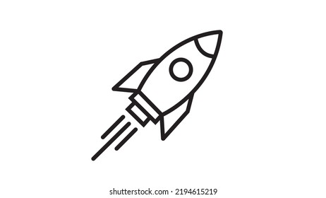 Simple outline rocket icon sign
vector illustration
