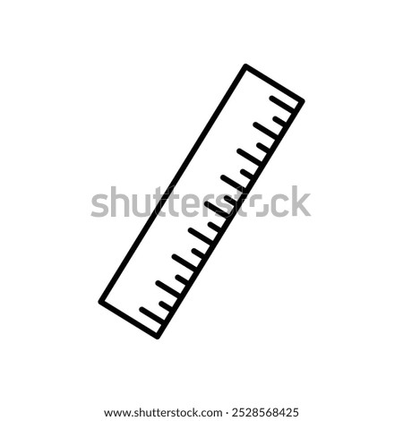 Simple outline of a ruler, symbolizing measurements or tools.