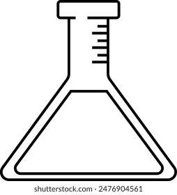 simple outline science back to school icon