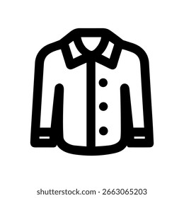 Camisa de contorno simple con elemento de ilustración de forma de icono de Botón