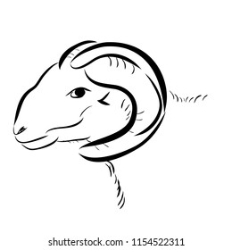 Goat Outline Images, Stock Photos & Vectors | Shutterstock