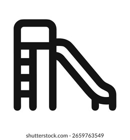Simple Outline Slide Icon Playground Equipment For Children Activity Design