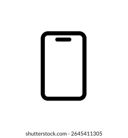 Einfache Kontur Smartphone Gerät Mockup Symbol Form Illustration Design