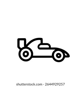 Simple Outline Sport Racing Car Side View Transportation Icon