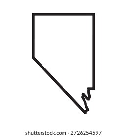 Simple outline of the state of nevada in black