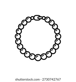 Pulsera de cuentas de estilo de contorno simple con cierre de joyería línea de arte