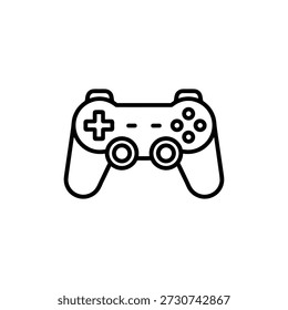 Simple Outline Style Gaming Console Controller Design Element Icon