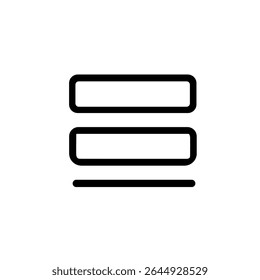 Simple Outline Style Hamburger Menu Button Navigation Bar Icon