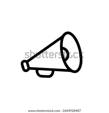 Simple Outline Style Megaphone Broadcasting Announcement Tool Element Icon Illustration