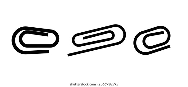 . Simple outline style. , staple, fastener, page clamp, office concept. Thin line symbol.white background.