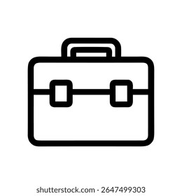 Simples Contorno Mala Estilo Linha Maleta Trabalho Bolsa Ícone