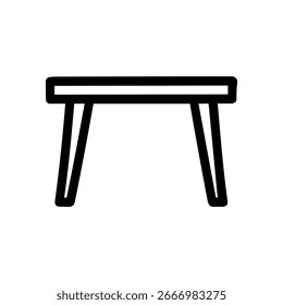 Simples Contorno Tabela Linha Arte Ilustração Preto e Branco Mobília Ícone