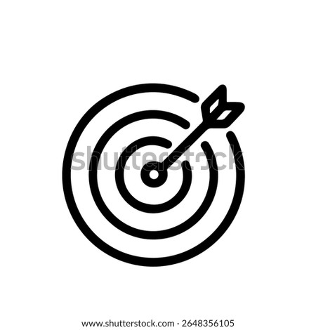 Simple Outline Target Aim Arrow Achieve Success Business Icon Design