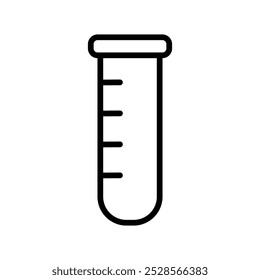 Esquema simple de un tubo de ensayo, que simboliza la ciencia o los experimentos.