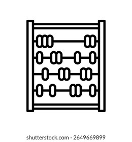 Resumo simples de um ábaco tradicional para contagem e matemática