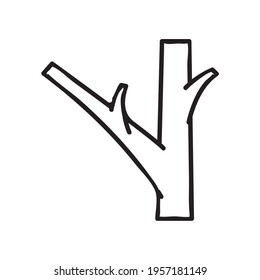 SIMPLE OUTLINE TREE TRUNK LOGO VECTOR