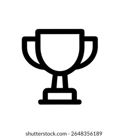 Simple Outline Trophy Cup Award Achievement Success Line Icon