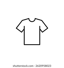 Simple outline of a T-shirt, Minimalist vector graphic for design purposes