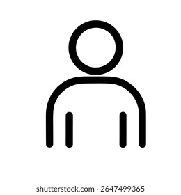 Símbolo de icono de persona de Cuenta de Perfil de avatar de usuario de esquema simple
