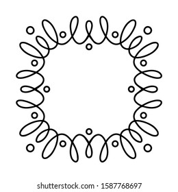 Simple outline vector frame for text, label, design, greeting card, wedding, invitation, lettering, presentation, congratulation.