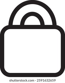 Simple outline vector icon for business, technology, communication, and finance