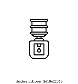 Simple outline vector illustration of water cooler dispenser design