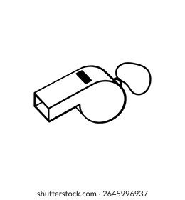 Simple outline vector whistle icon