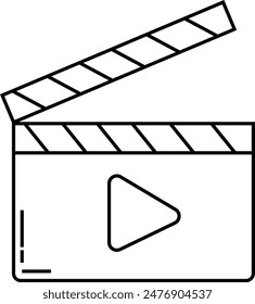 simple outline video back to school icon