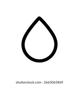 Icono de forma de gota de agua de contorno simple Ilustración de elemento gráfico