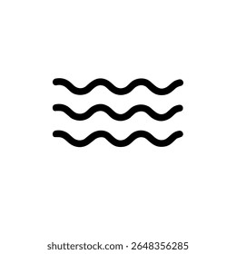 Simple Outline Wave Symbol Design Element Graphic Decoration