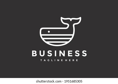 the simple outline whale logo