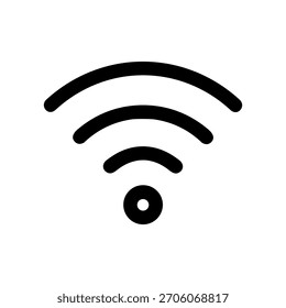 Contorno Simples Wifi Conexão Sem Fio Símbolo Forma Ícone Design