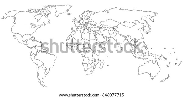 outline world maps