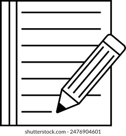 simple outline writing back to school icon