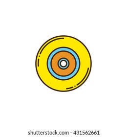 Simple Outlined Disk Icon