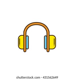Simple Outlined headphone Icon