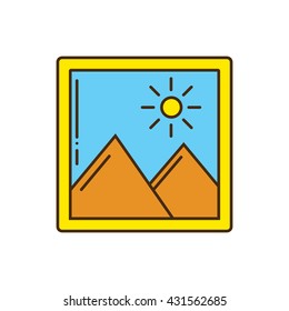 Simple Outlined Picture Icon