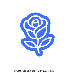 Simple, outlined rose graphic | Vector Illustration	
	
